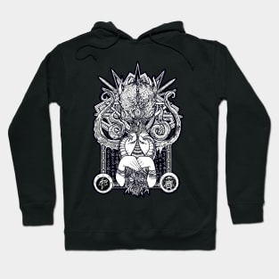 Golden Goat Totem Chaos Magic Gematria Zodiac Scull Hoodie